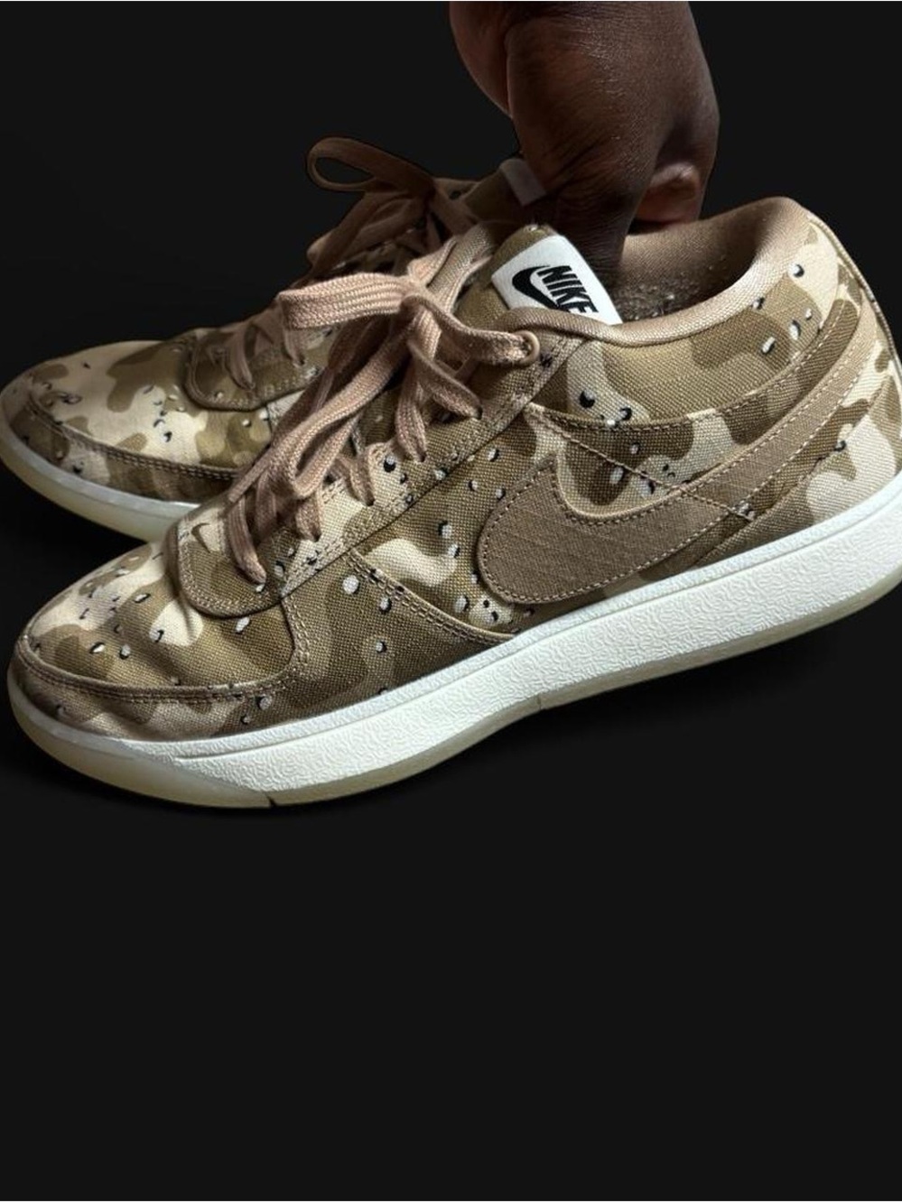 Nike Men’s Desert Tan Camo Low-Top Sneakers
